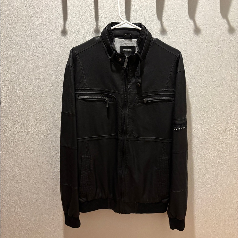 Desigual Aquiles Black Faux Leather Jacket